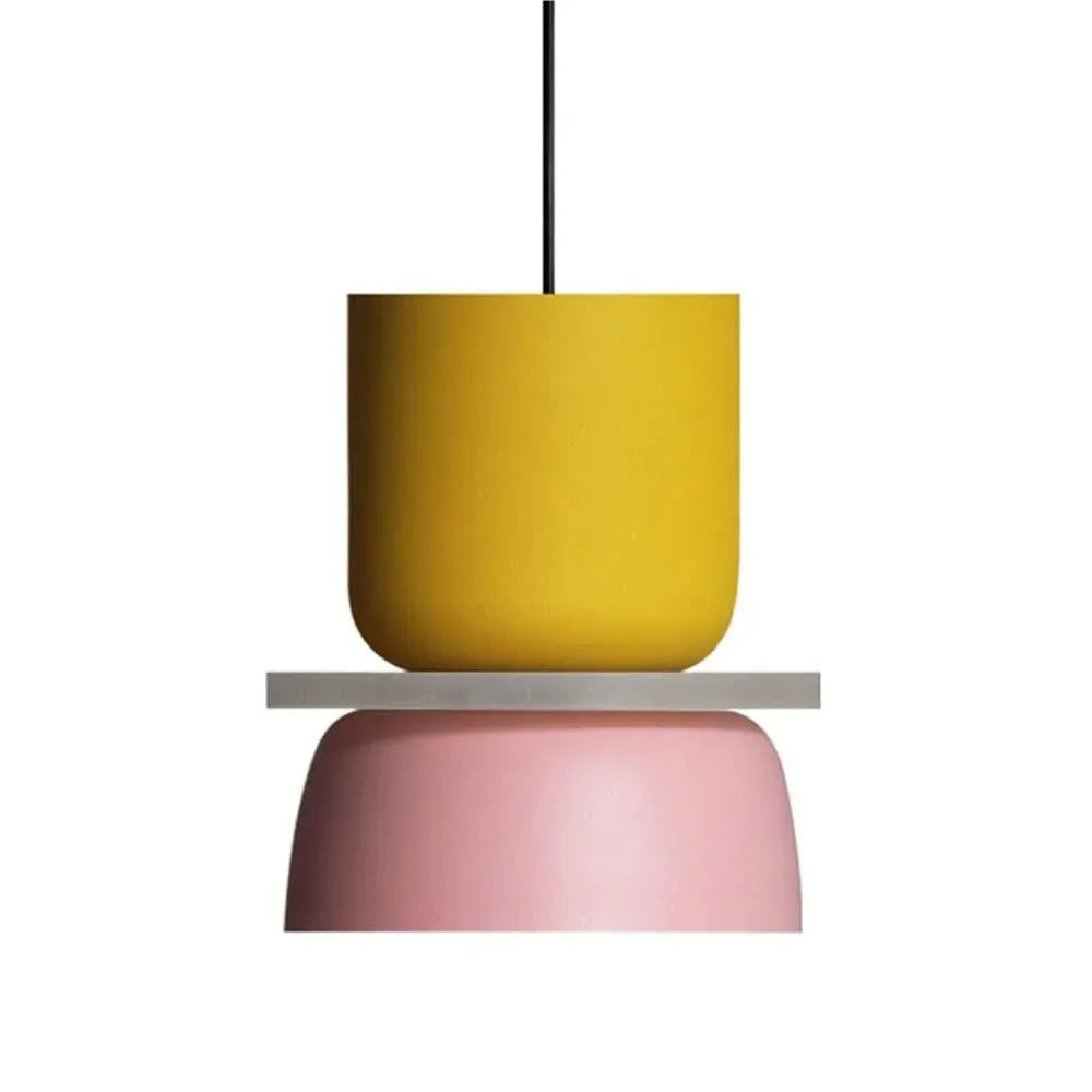 Colorful Bowl Pendant Light with Minimal Form