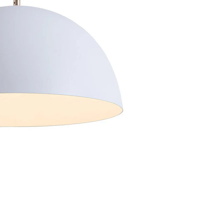 1-Light Modern Minimalist White Dome Pendant Light