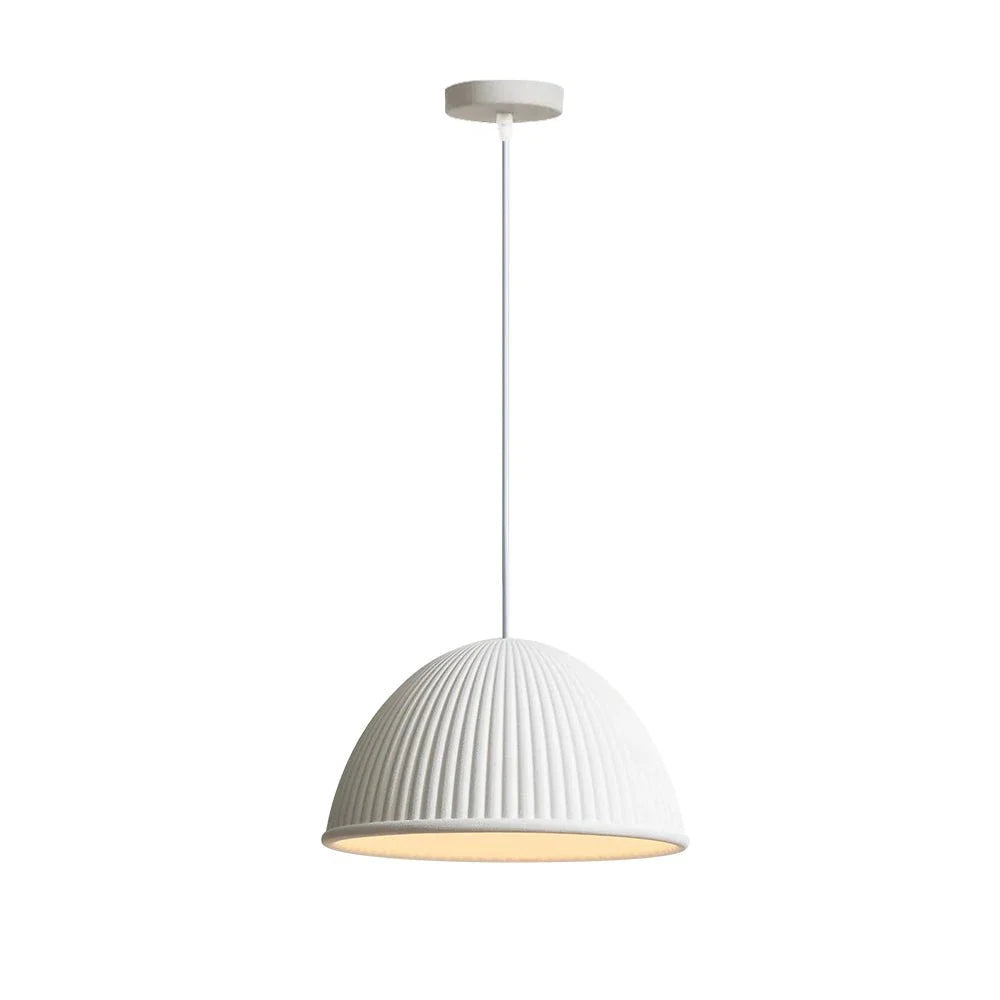 Hannelore Modern Ribbed Resin Dome Pendant Light