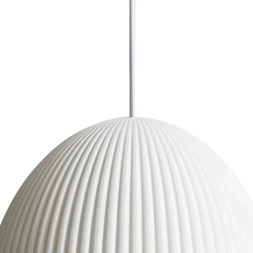 Hannelore Modern Ribbed Resin Dome Pendant Light