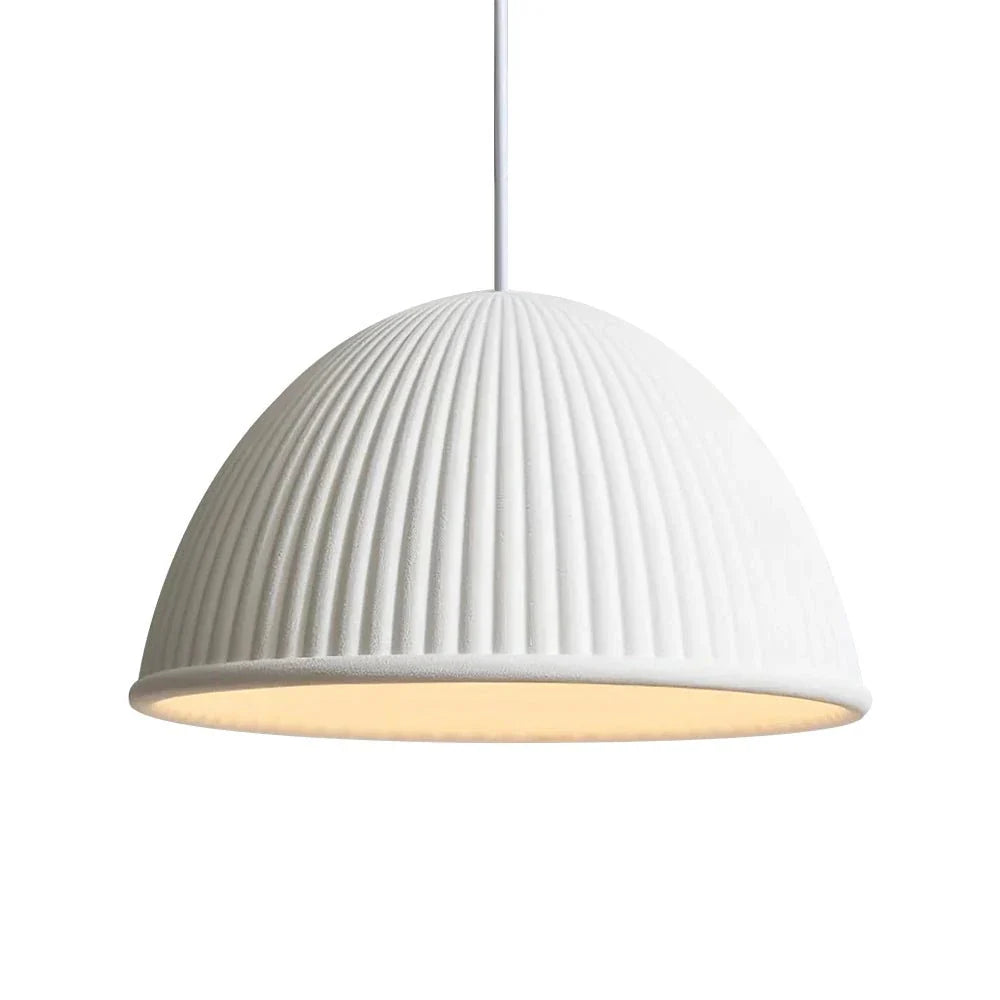 Hannelore Modern Ribbed Resin Dome Pendant Light