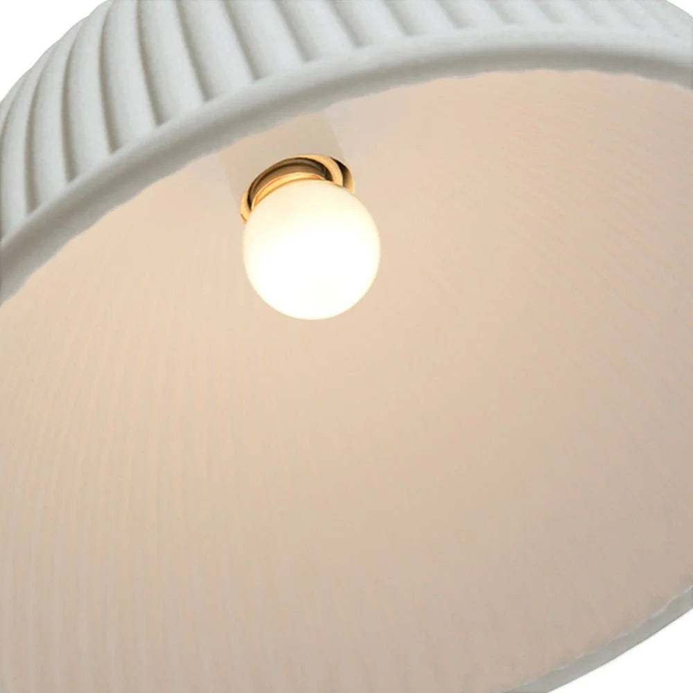Hannelore Modern Ribbed Resin Dome Pendant Light