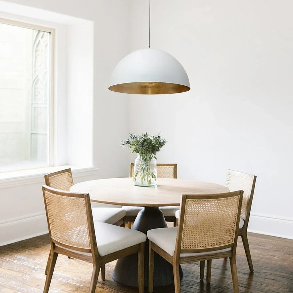 Damon Industrial Oversized Metal Dome Pendant Light