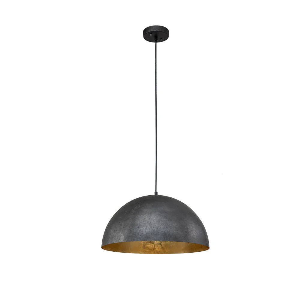 Damon Industrial Oversized Metal Dome Pendant Light