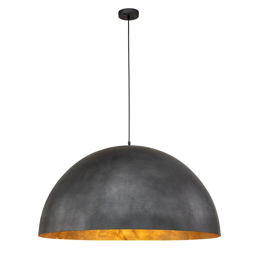 Damon Industrial Oversized Metal Dome Pendant Light