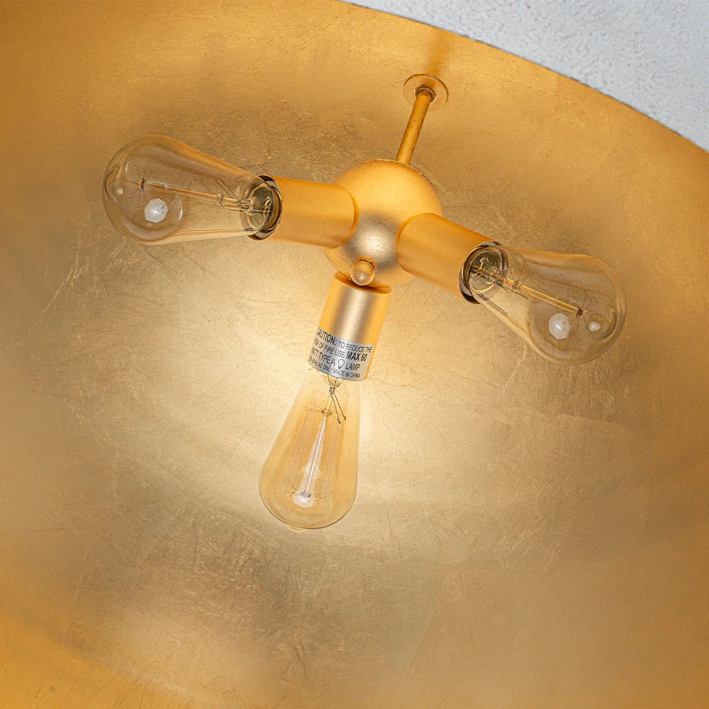 1-Light Oversized Industrial Metal Dome Pendant Light