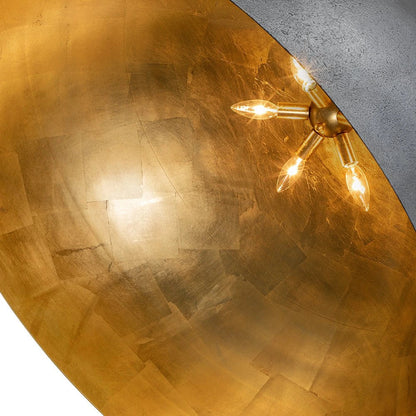 1-Light Oversized Industrial Metal Dome Pendant Light