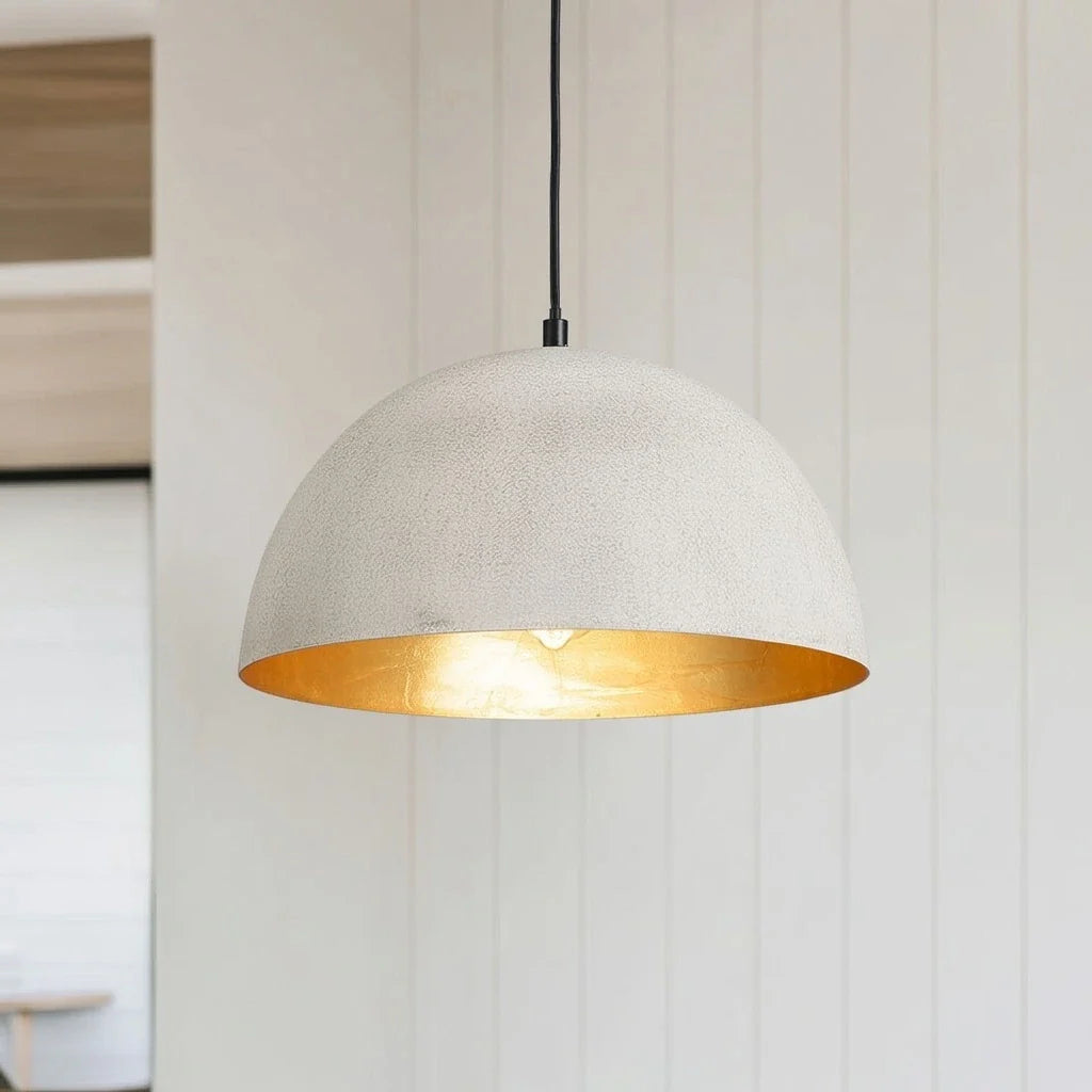 Damon Industrial Oversized Metal Dome Pendant Light
