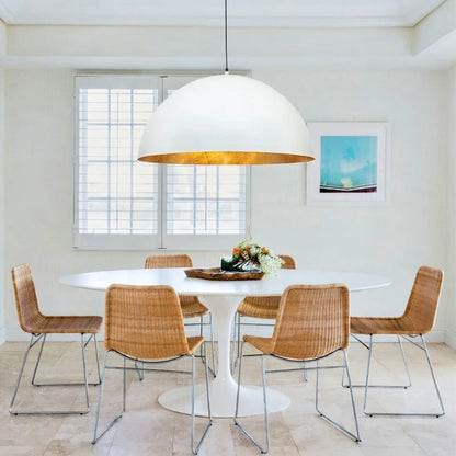 1-Light Oversized Industrial Metal Dome Pendant Light
