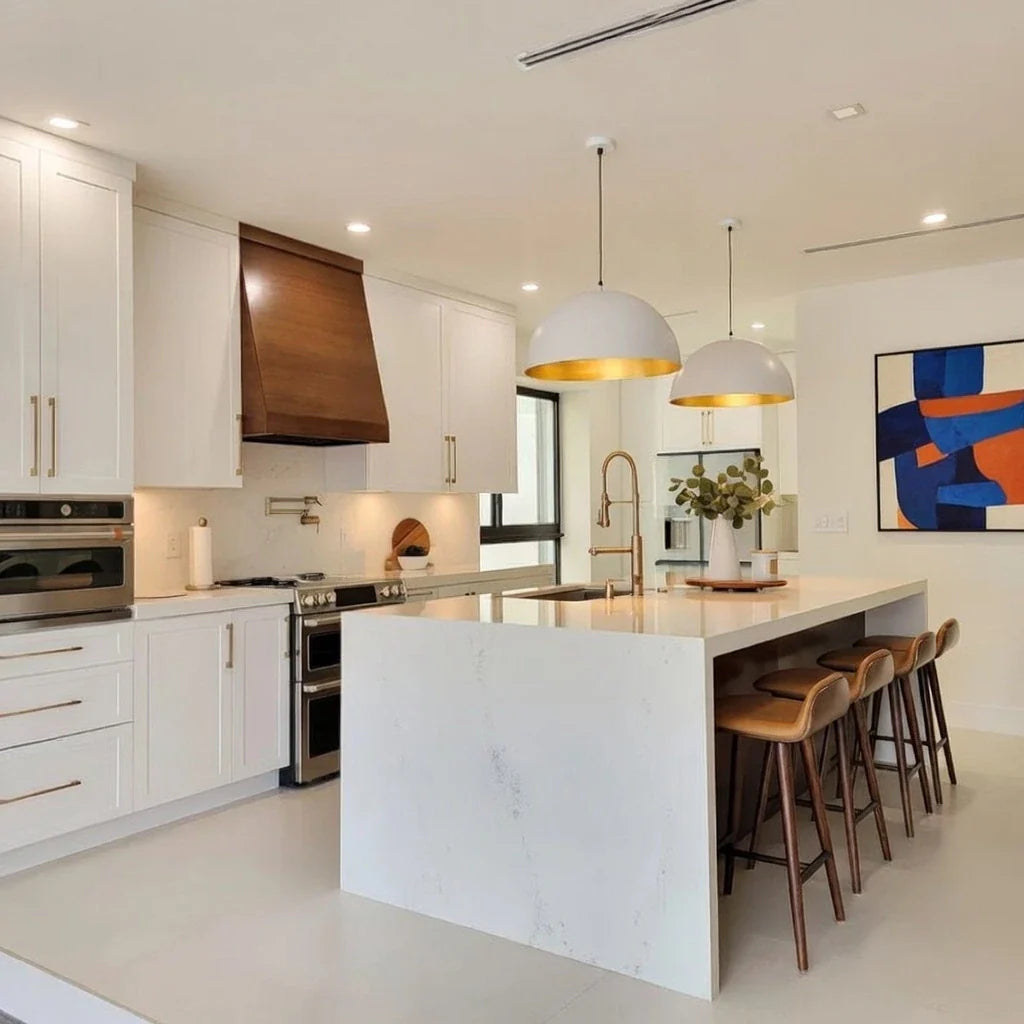 Damon Industrial Oversized Metal Dome Pendant Light