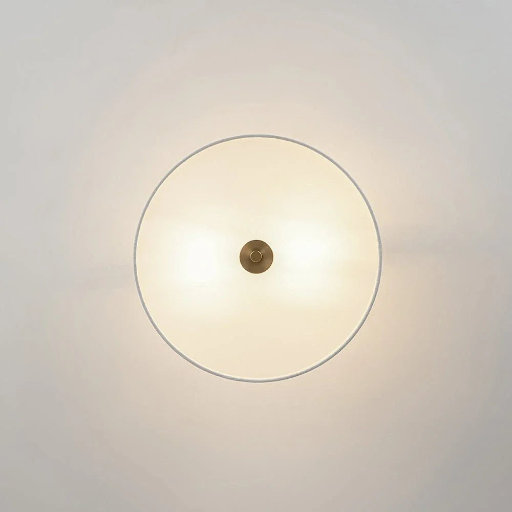 Yulia Scandinavian 2-Light Linen Drum Semi-Flush Ceiling Light