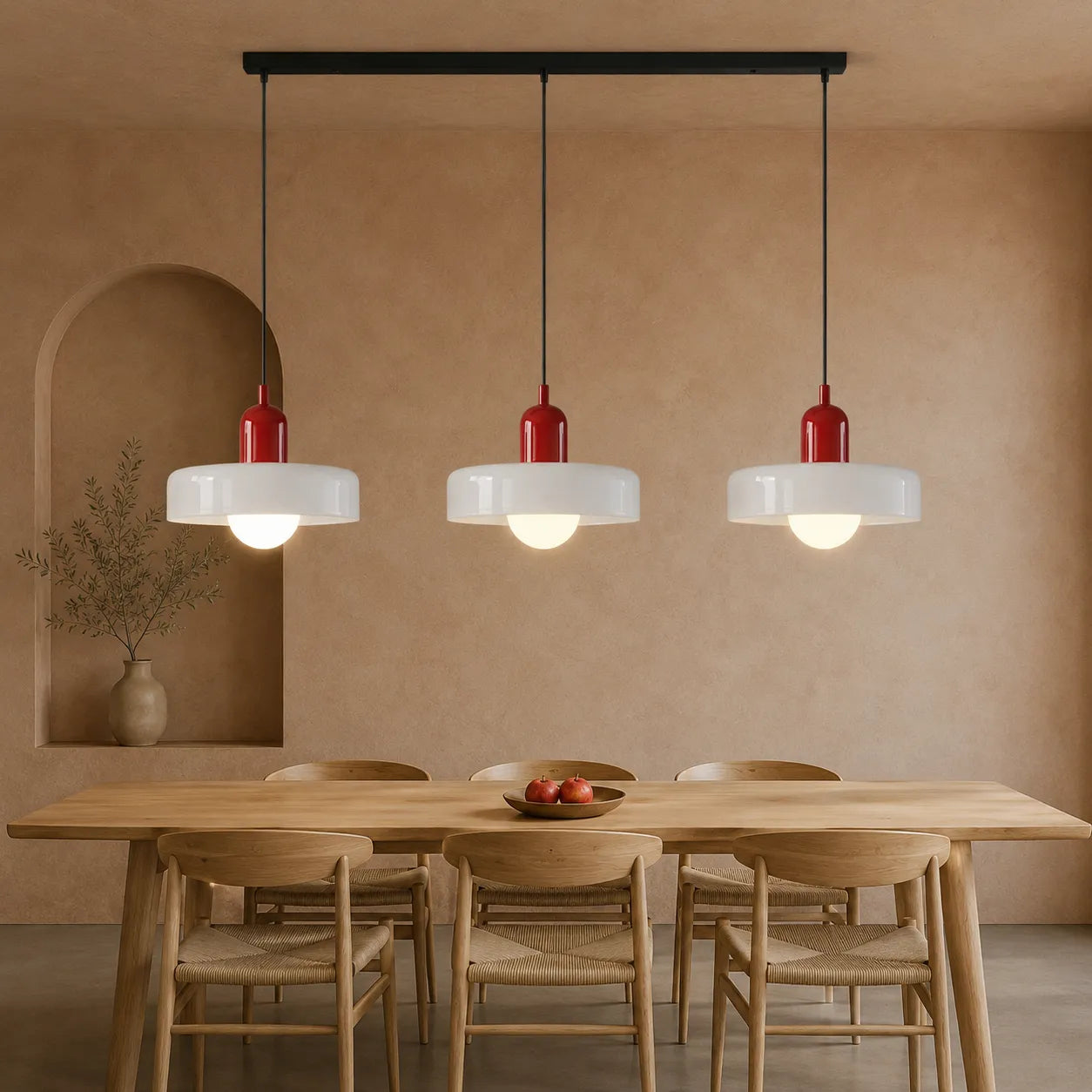 Yvette 3-Head Bauhaus Pendant Light