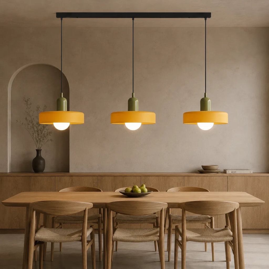 Yvette Bauhaus 3-Light Glass Linear Pendant Light
