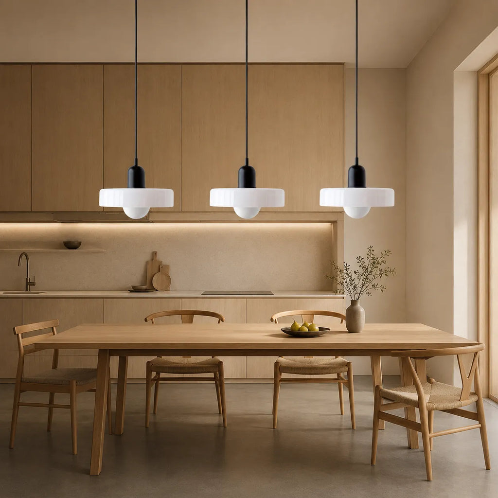 Yvette Bauhaus 3-Light Glass Linear Pendant Light