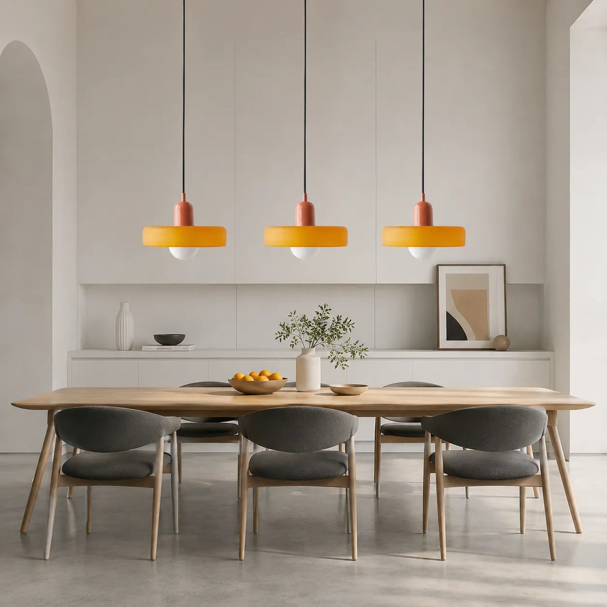 Yvette Bauhaus 3-Light Glass Linear Pendant Light