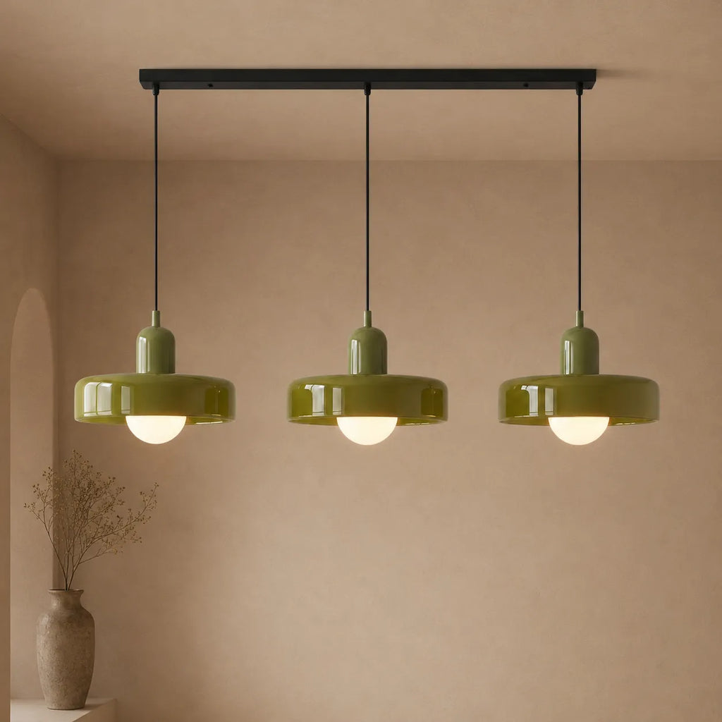 Yvette Bauhaus 3-Light Glass Linear Pendant Light