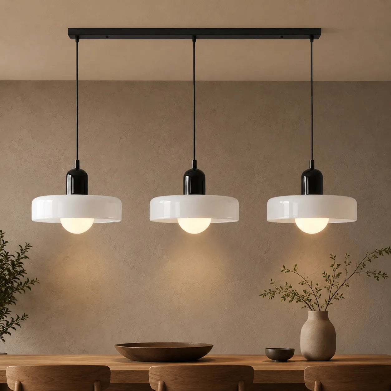 Yvette 3-Head Bauhaus Pendant Light