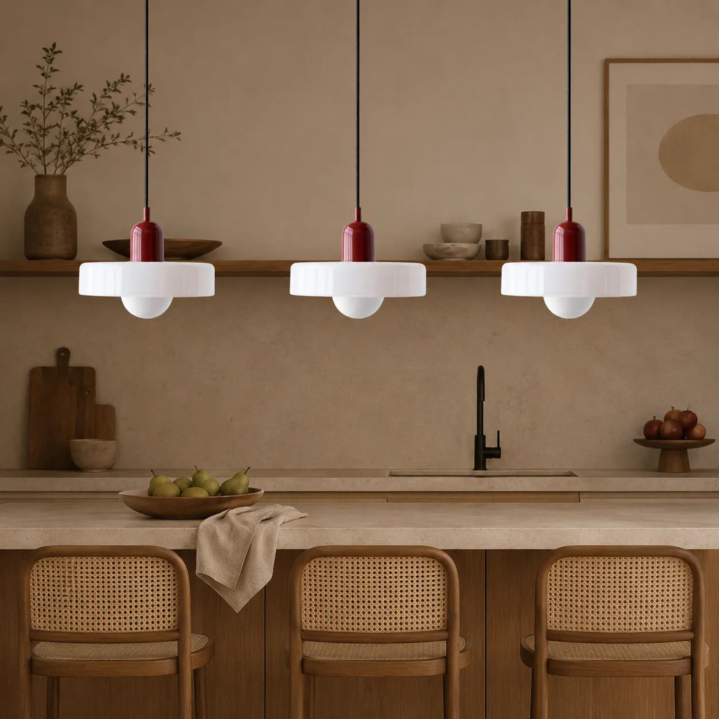 Yvette Bauhaus 3-Light Glass Linear Pendant Light
