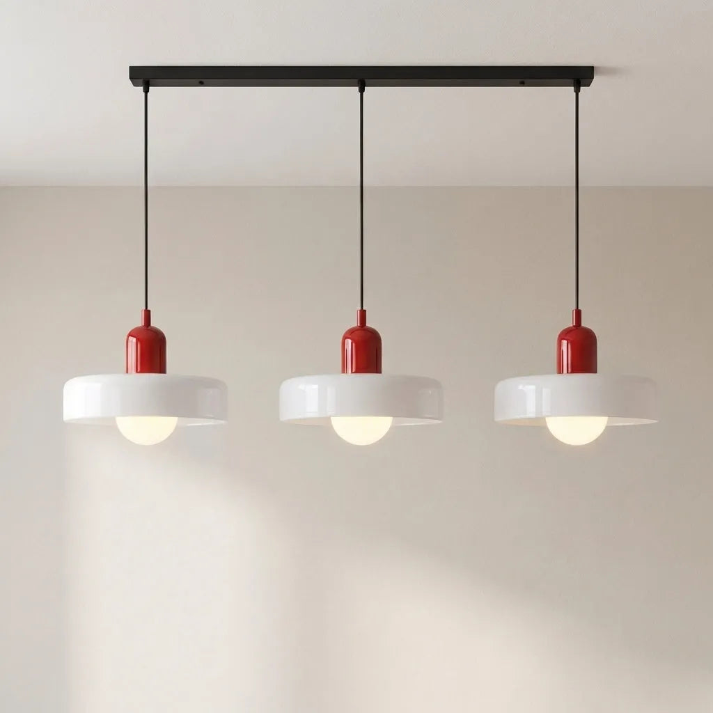 Yvette Bauhaus 3-Light Glass Linear Pendant Light