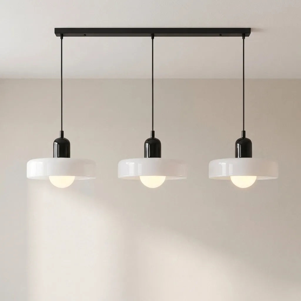 Yvette Bauhaus 3-Light Glass Linear Pendant Light