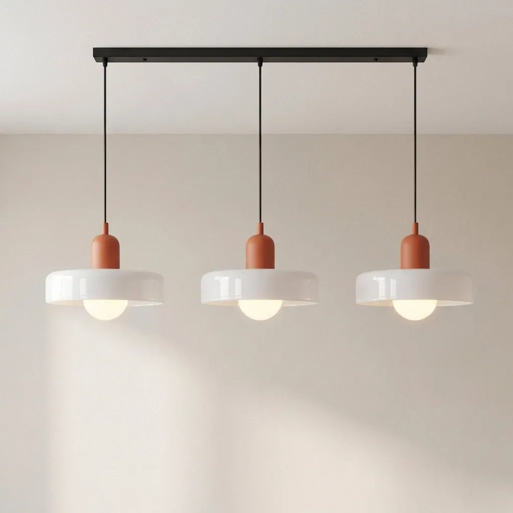 Yvette Bauhaus 3-Light Glass Linear Pendant Light