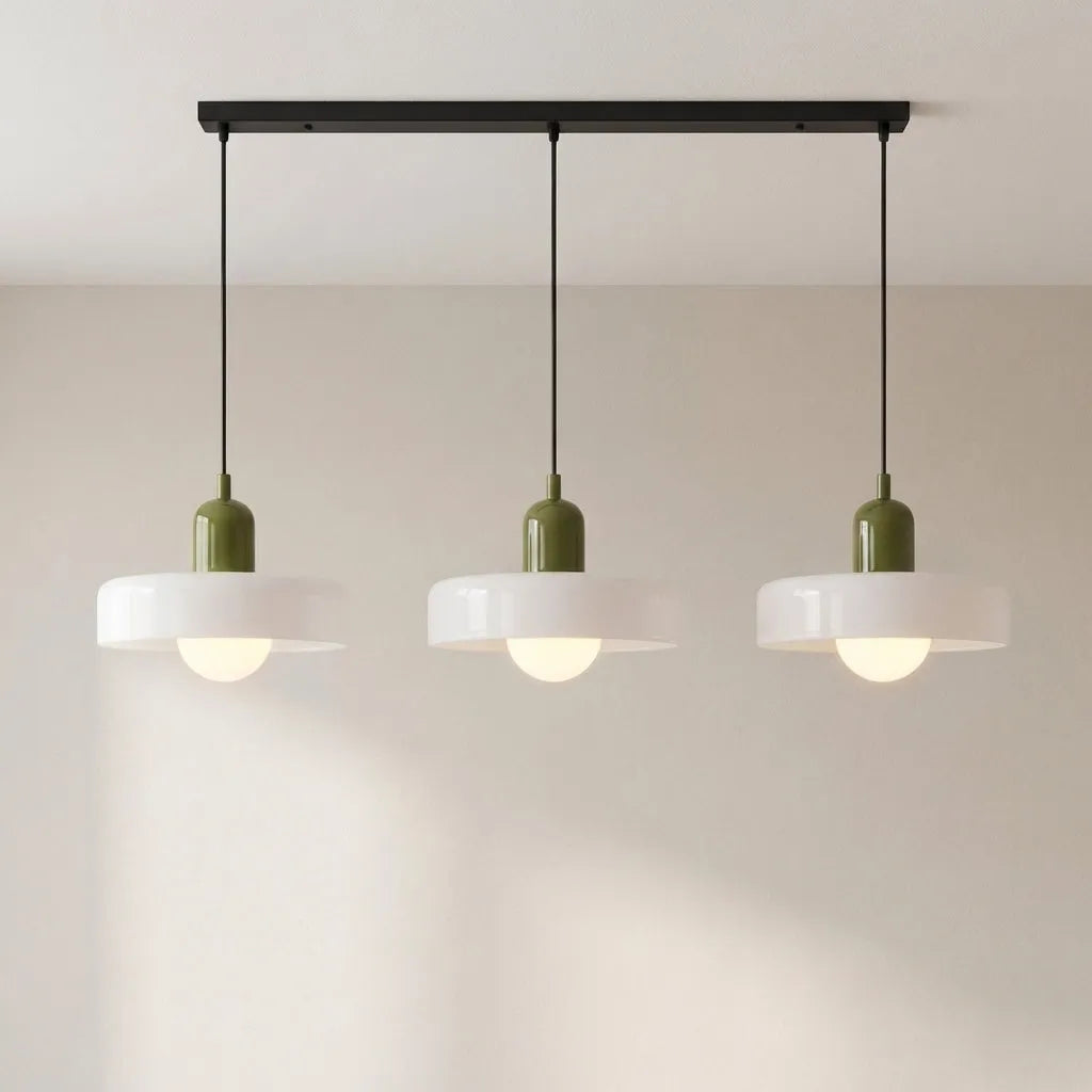 Yvette Bauhaus 3-Light Glass Linear Pendant Light