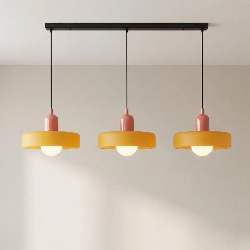 Yvette Bauhaus 3-Light Glass Linear Pendant Light