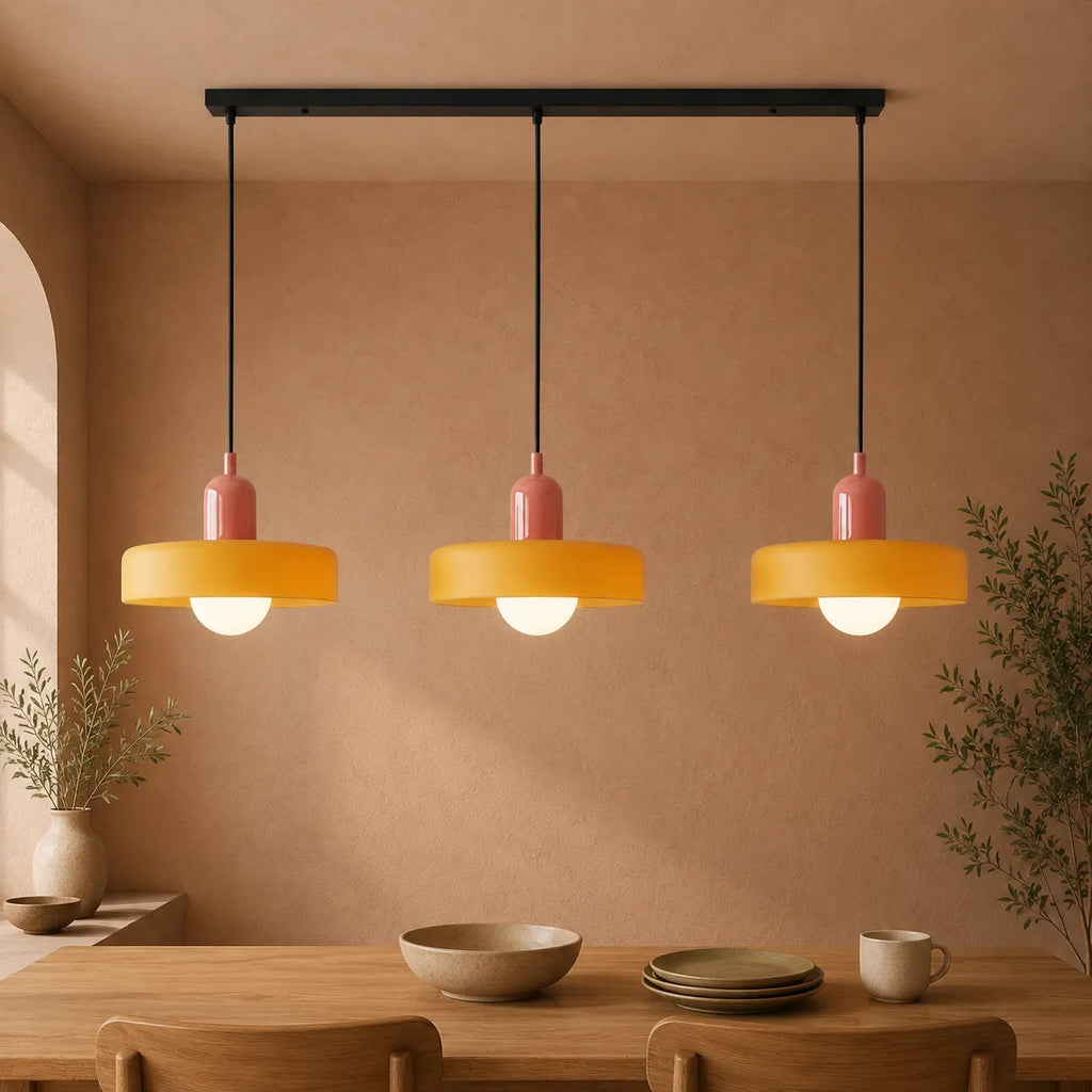 Yvette Bauhaus 3-Light Glass Linear Pendant Light