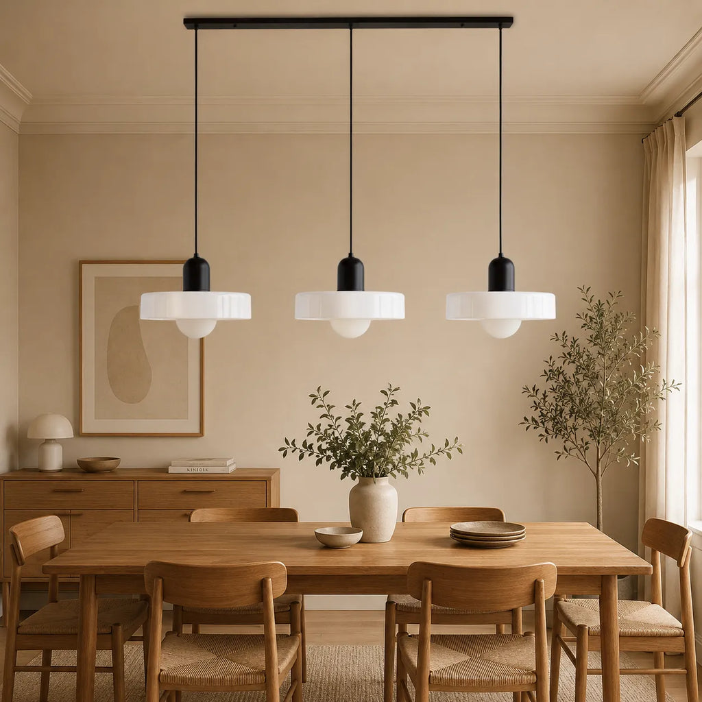 Yvette Bauhaus 3-Light Glass Linear Pendant Light