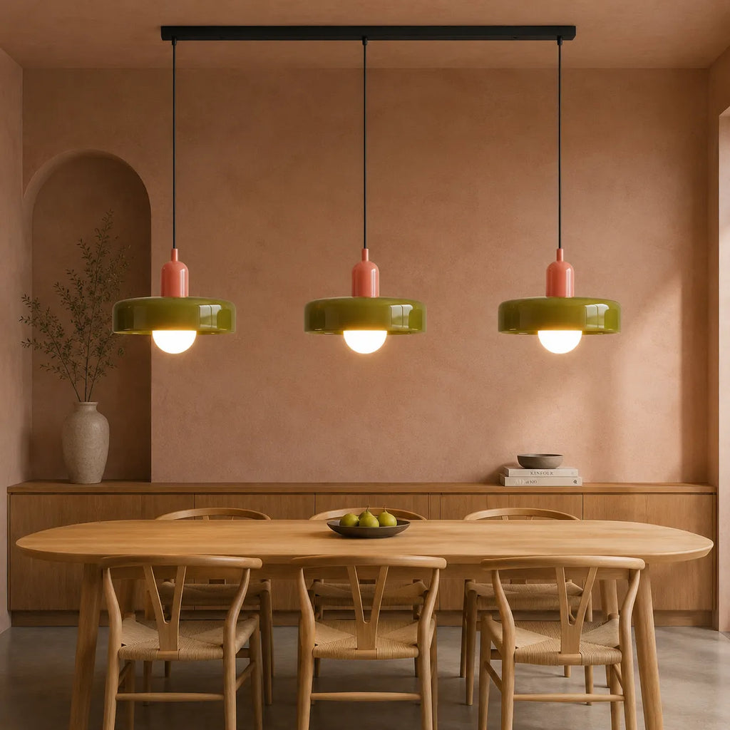 Yvette Bauhaus 3-Light Glass Linear Pendant Light