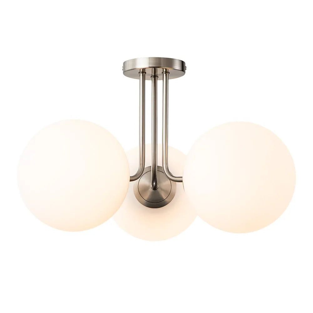 Darien Mid-Century 3-Light Frosted Glass Sputnik Ceiling Light