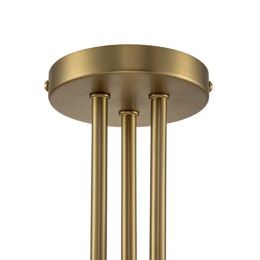 Darien Mid-Century 3-Light Frosted Glass Sputnik Ceiling Light