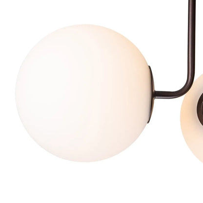 3-Light Sputnik Glass Semi Flush Mount Ceiling Light