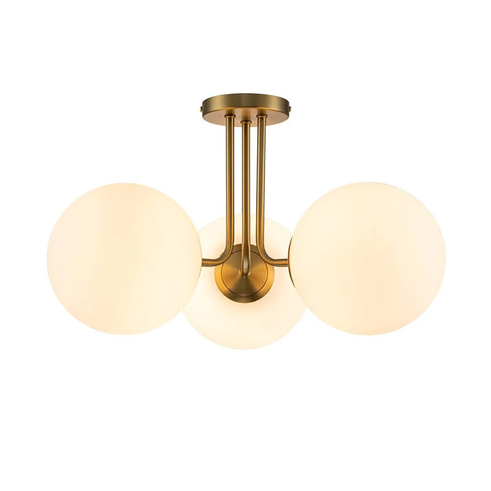 Darien Mid-Century 3-Light Frosted Glass Sputnik Ceiling Light