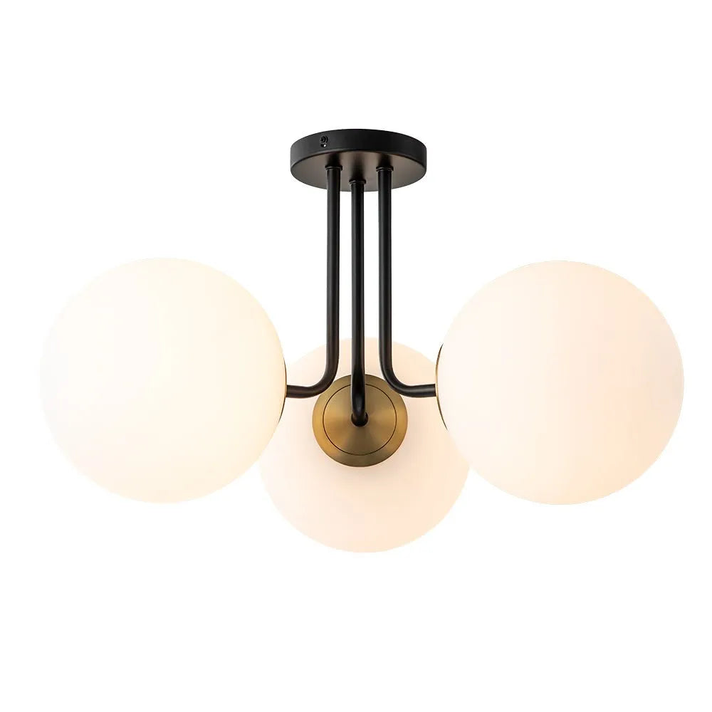 Darien Mid-Century 3-Light Frosted Glass Sputnik Ceiling Light