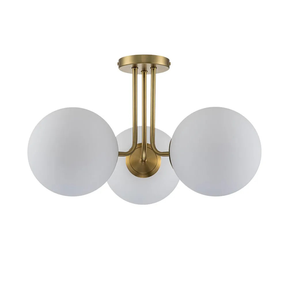 Darien Mid-Century 3-Light Frosted Glass Sputnik Ceiling Light