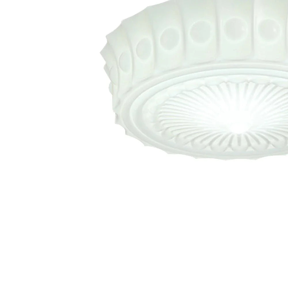 3-Light Vintage Ceramic Shade Schoolhouse Pendant Light
