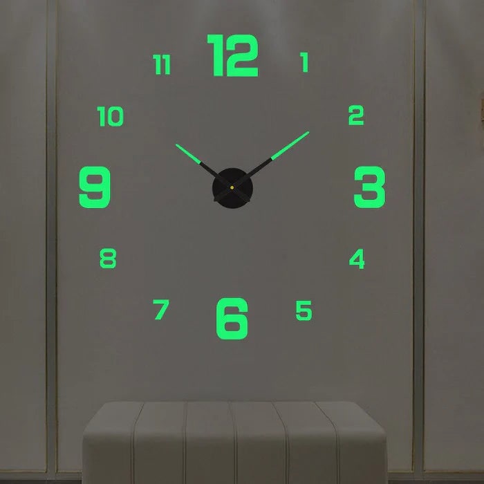3D Adhesive Wall Clock with Self-Adhesive Markers and Battery Operated Quartz Movement - Image 9