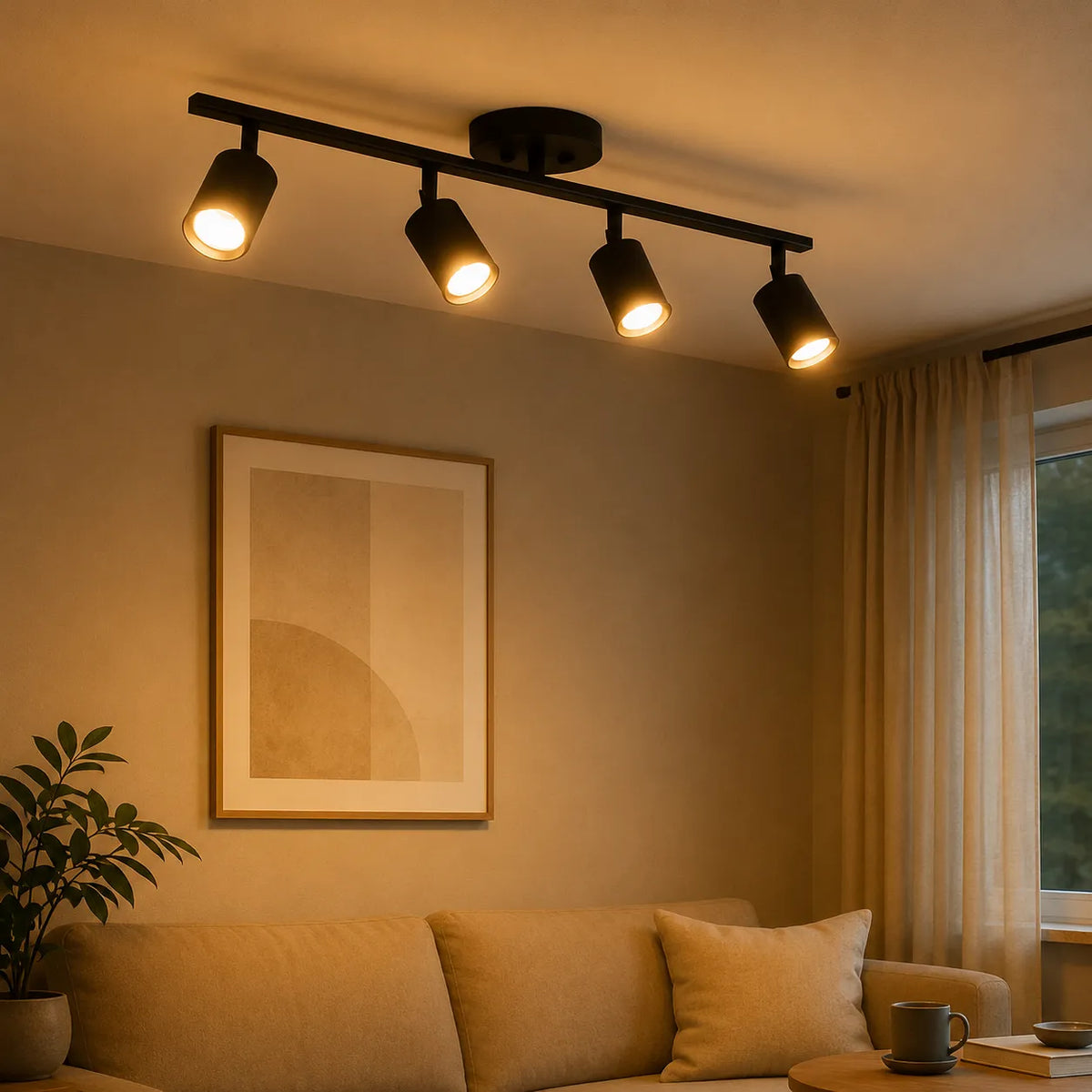 Jora Modern 4-Head Adjustable Spotlight Ceiling Light