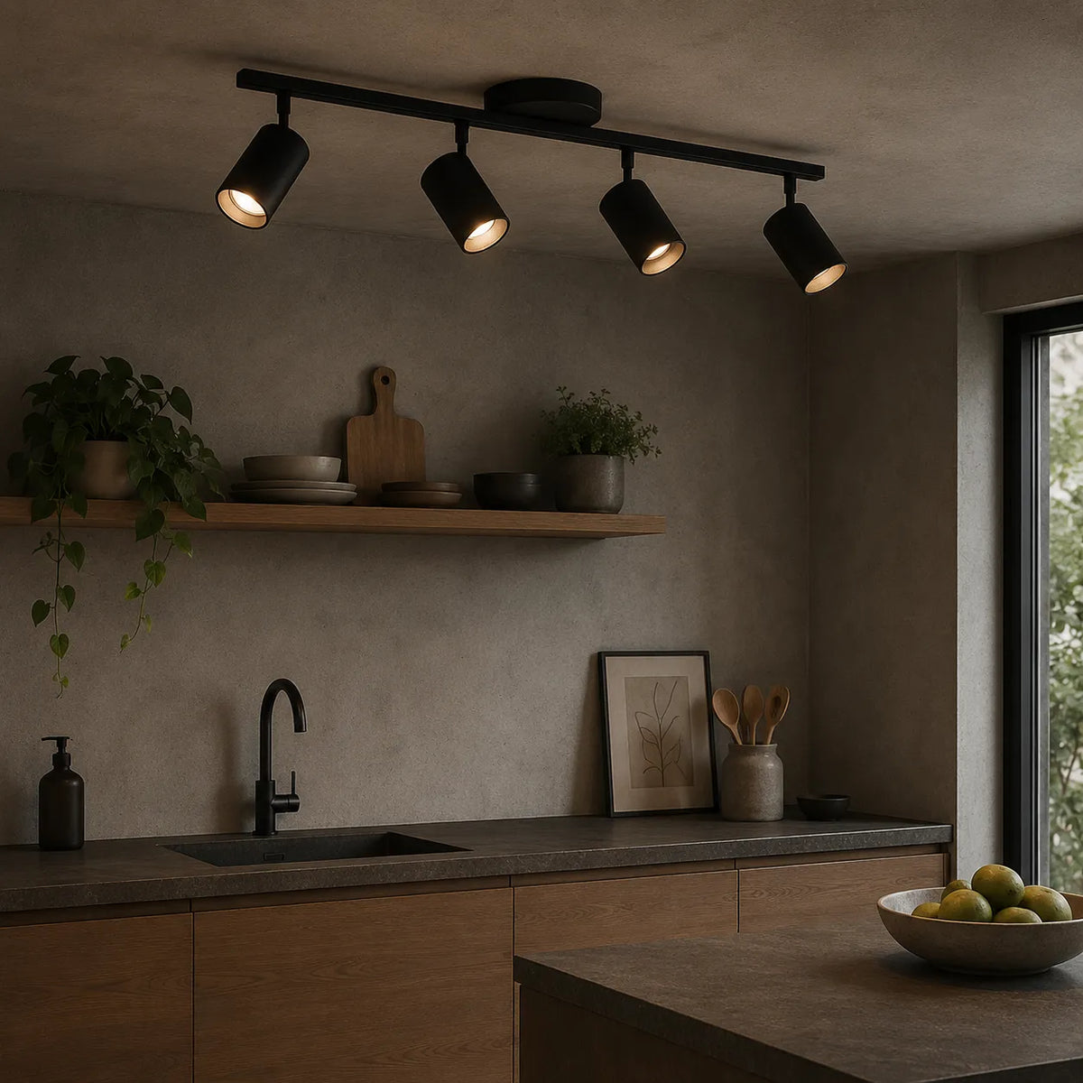 Jora Modern 4-Head Adjustable Spotlight Ceiling Light