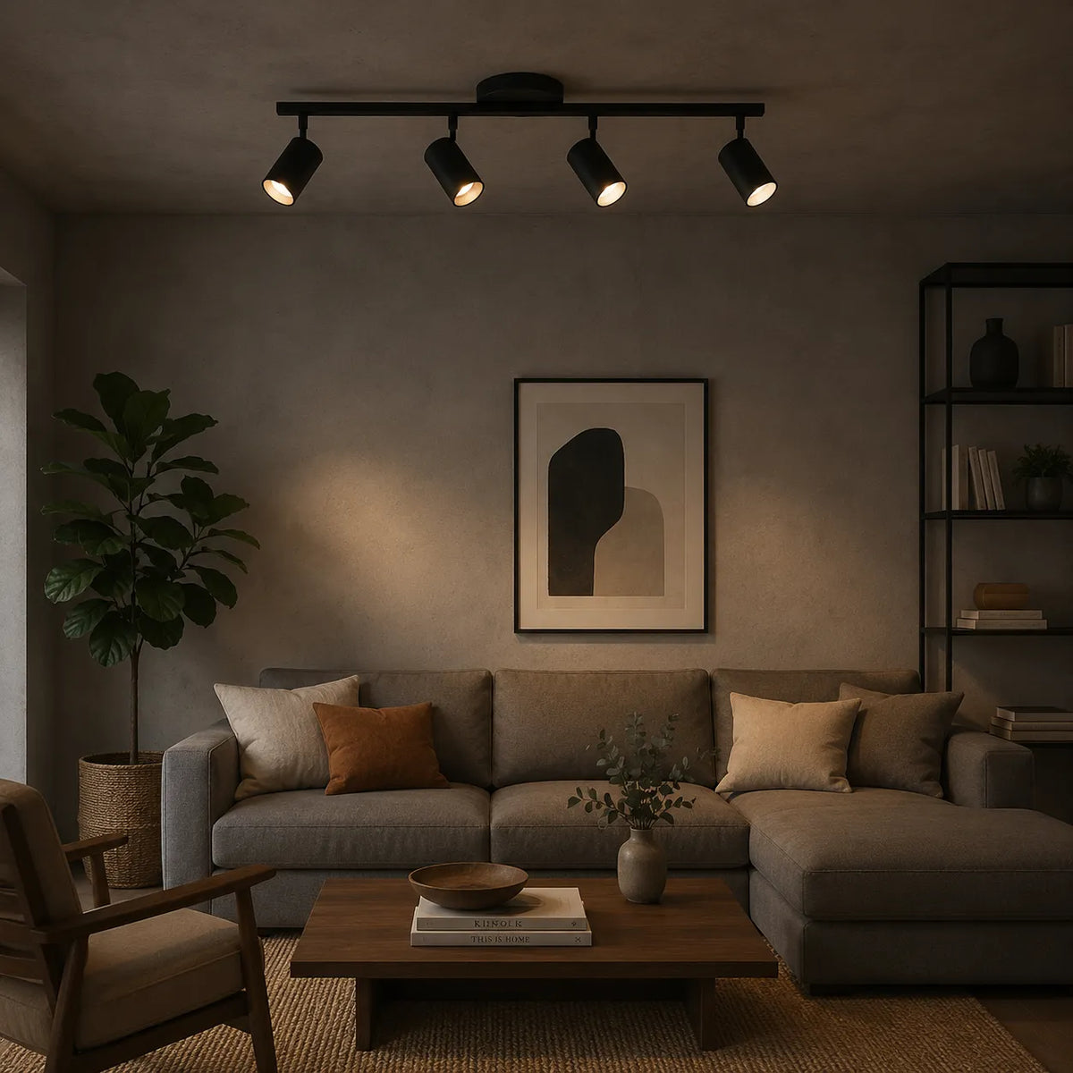 Jora Modern 4-Head Adjustable Spotlight Ceiling Light