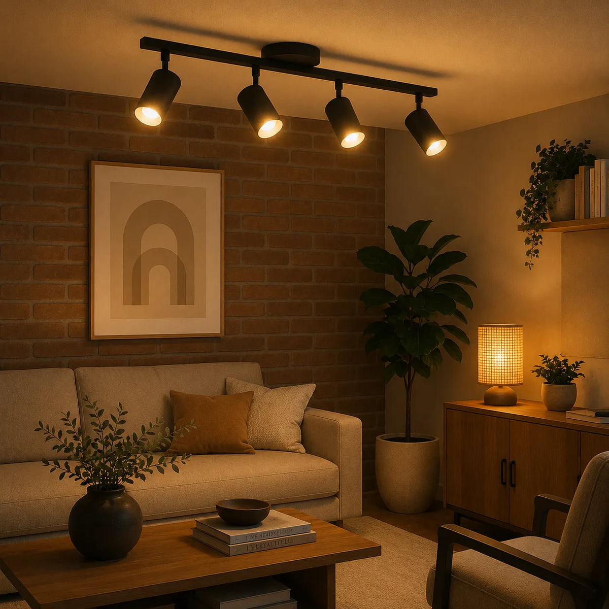 Jora Modern 4-Head Adjustable Spotlight Ceiling Light