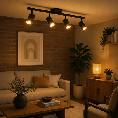 4-Head Ceiling Spotlight with Minimal Form