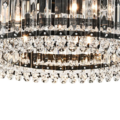 4-Light Crystal Accent Drum Semi Flush Mount Ceiling Light