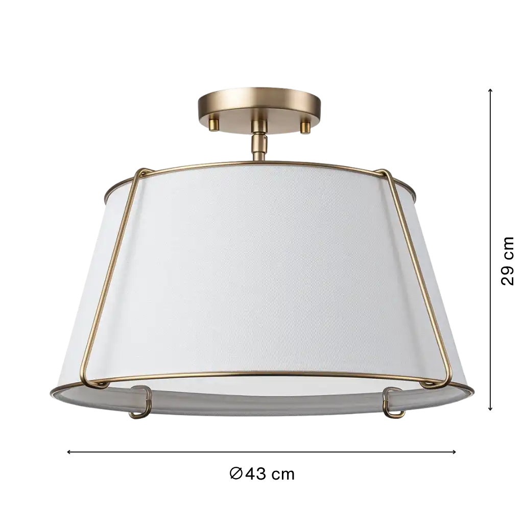 4-Light Tapered Linen Drum Ceiling Light