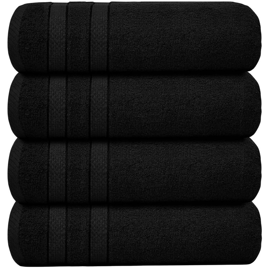 4-Piece Bath Towel Set with 100% Cotton Terry and Quick-Dry Absorbent Fabric - Image 10