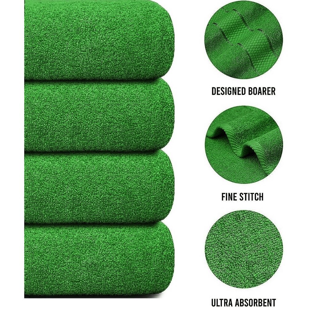4-Piece Bath Towel Set with 100% Cotton Terry and Quick-Dry Absorbent Fabric - Image 15