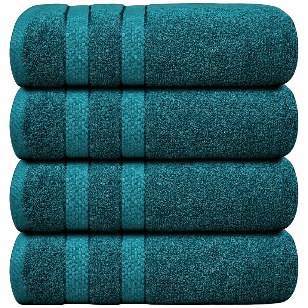 4-Piece Bath Towel Set with 100% Cotton Terry and Quick-Dry Absorbent Fabric - Image 19