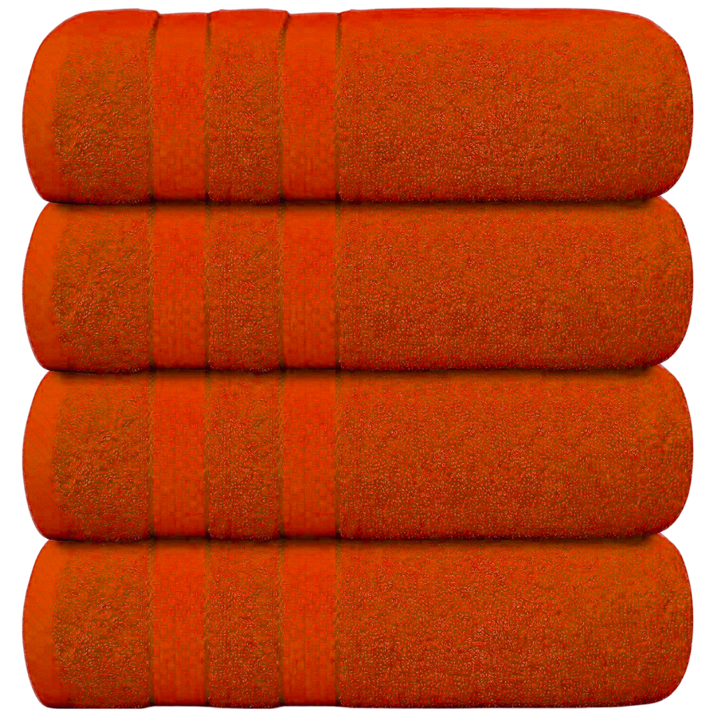 4-Piece Bath Towel Set with 100% Cotton Terry and Quick-Dry Absorbent Fabric - Image 25