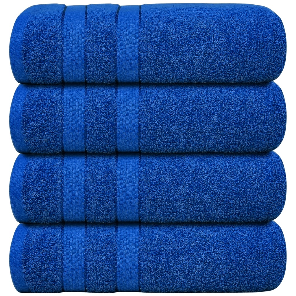 4-Piece Bath Towel Set with 100% Cotton Terry and Quick-Dry Absorbent Fabric - Image 28